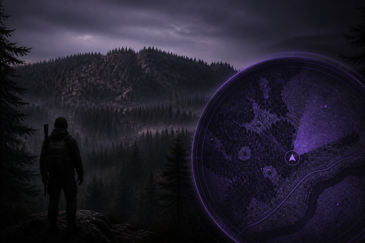 DayZ 2D radar minimap with player blips