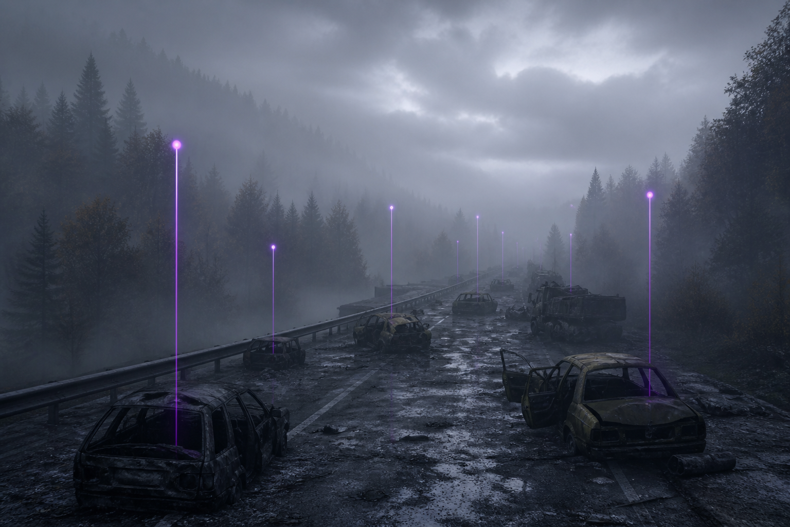 Vehicle ESP markers on DayZ roads and fields
