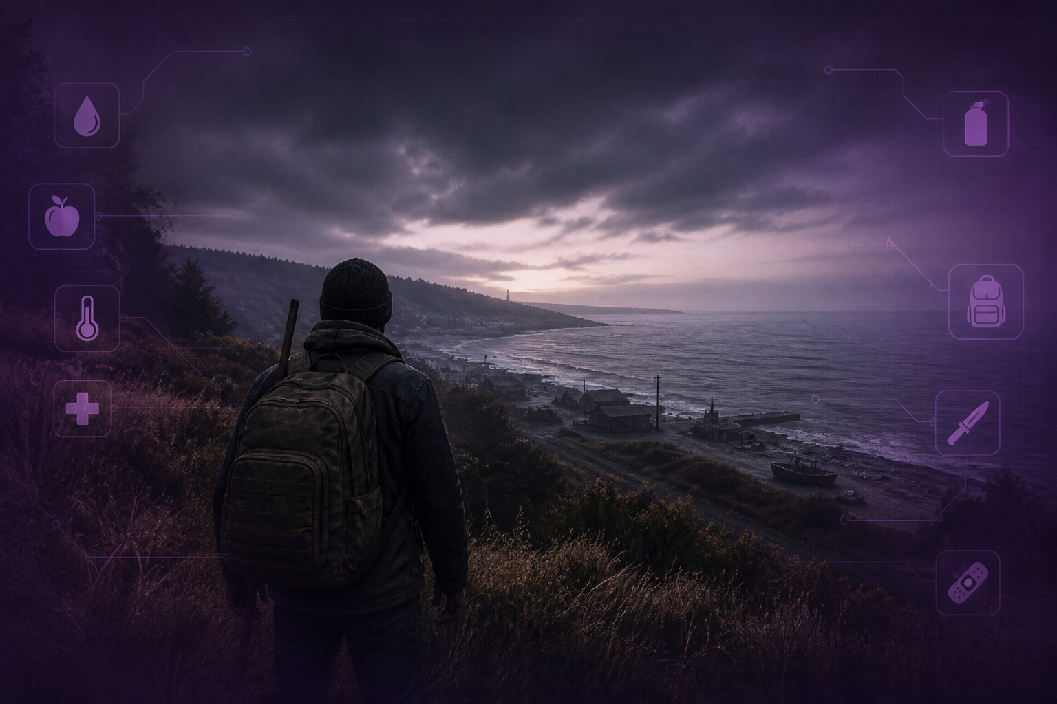 Beginner-friendly DayZ ESP settings on a coastal spawn