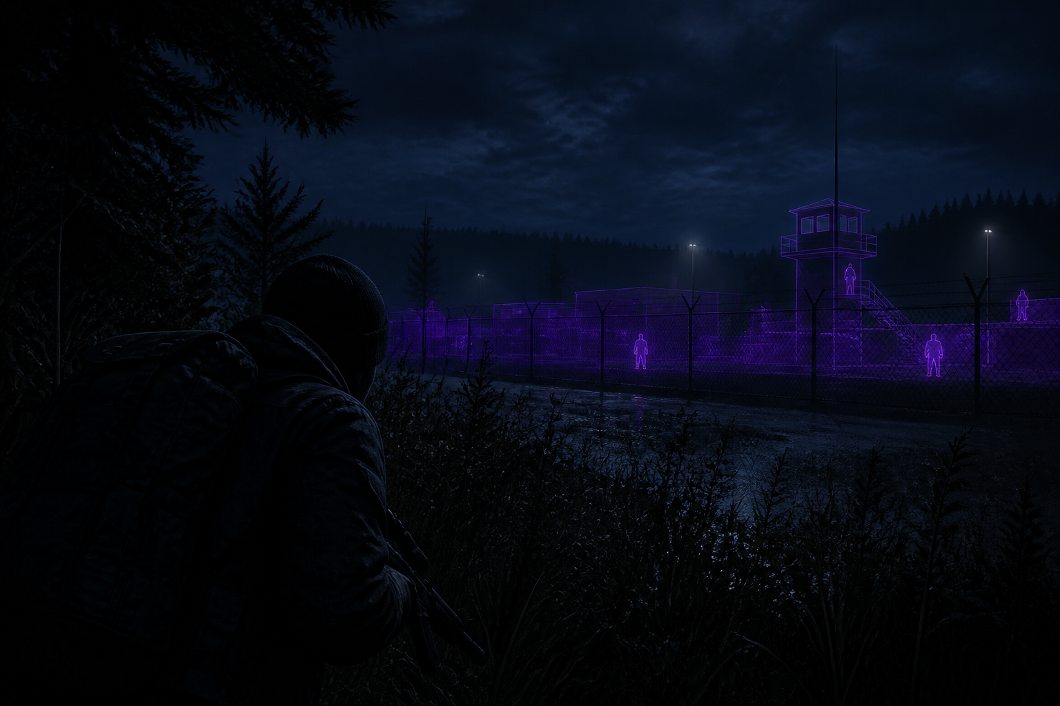 Player ESP detecting survivors inside a DayZ compound