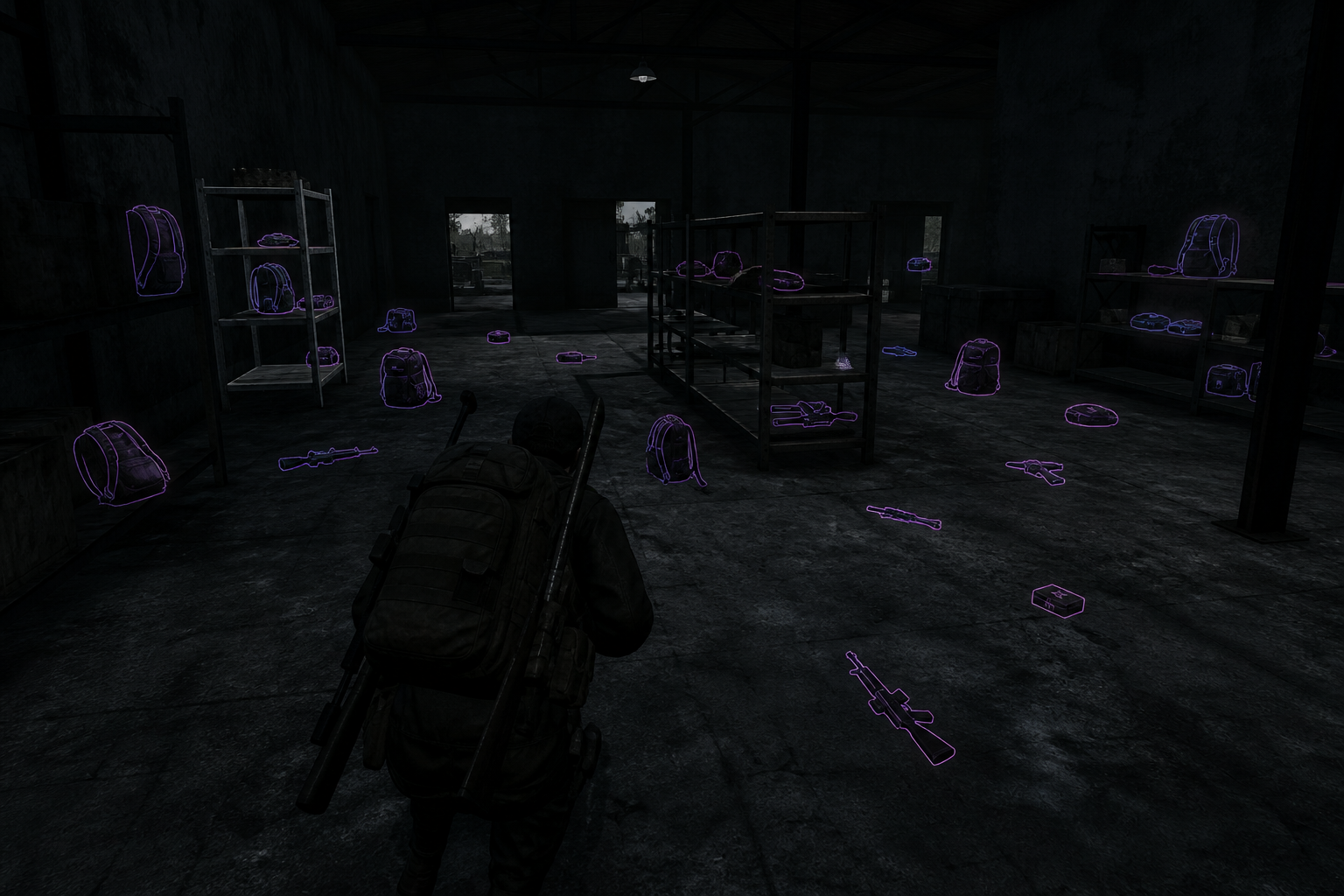 DayZ Loot ESP highlighting gear and supplies