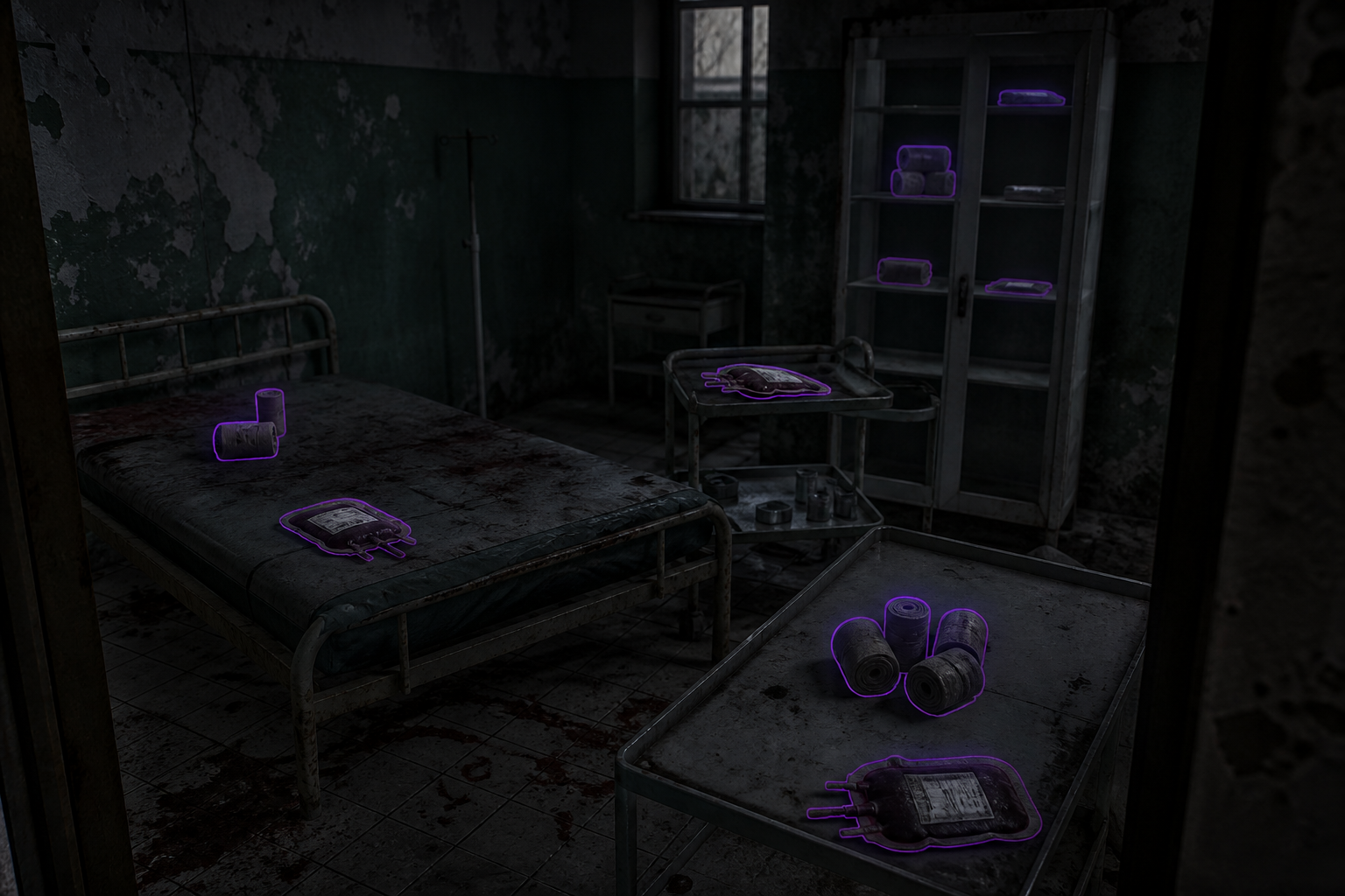 DayZ medical loot ESP in hospital interior