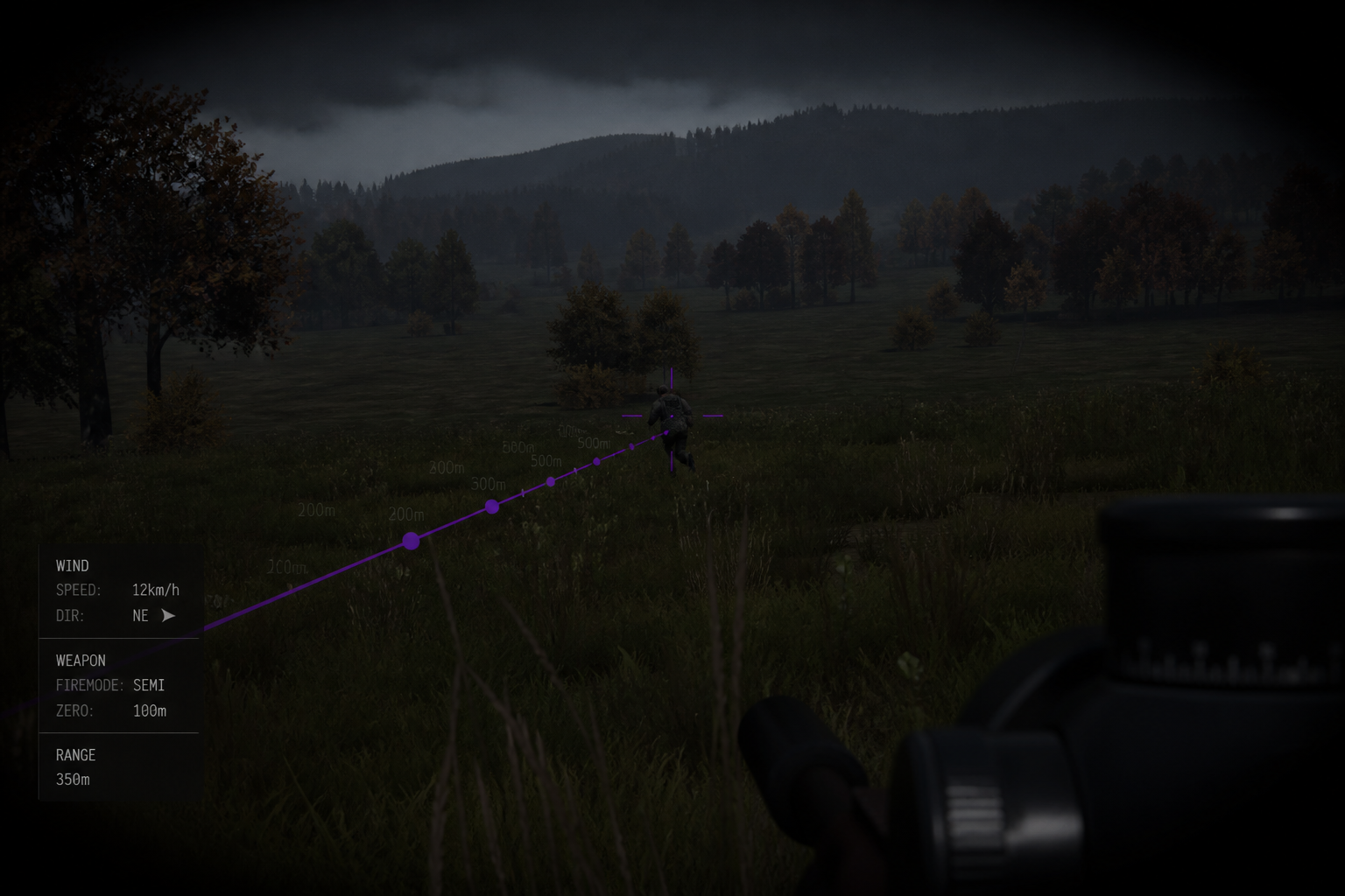 DayZ bullet path prediction overlay